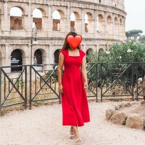 Elegant Red Women's Dress
